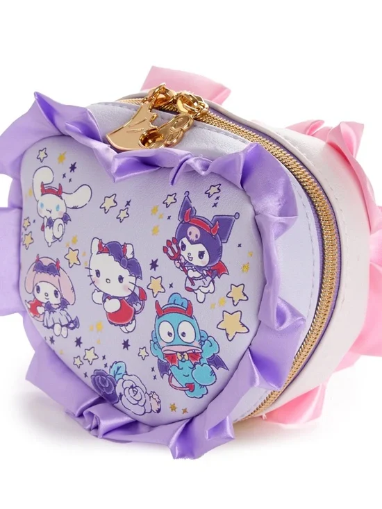 Sanrio Characters Mini Heart Zipper Pouch (Bright and Dark Angel Series) - Picture 2 of 5